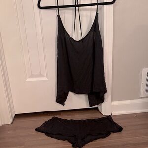 Victoria's Secret Black Chemise and Slip Set